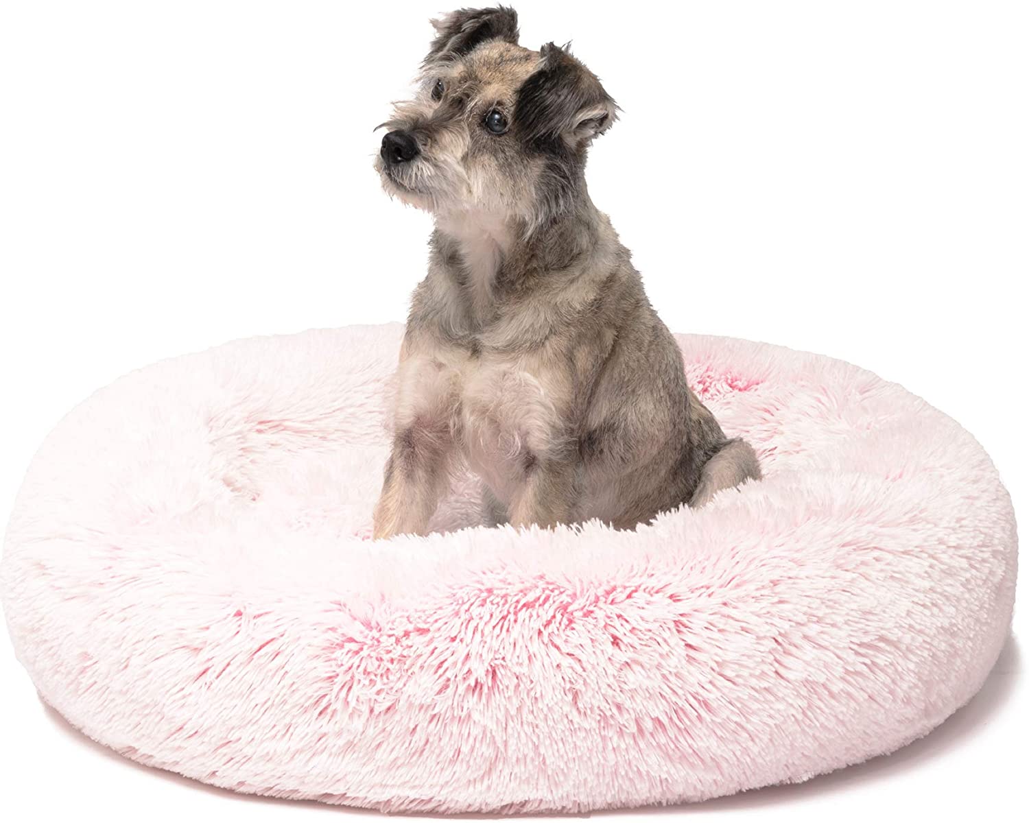 Fluffy Pablo Donut Hundeseng Ø110cm - Soft Pink - Billede 2