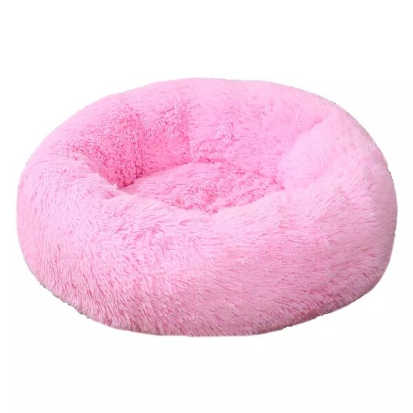 Fluffy Pablo Donut Hundeseng Ø120cm - Pink