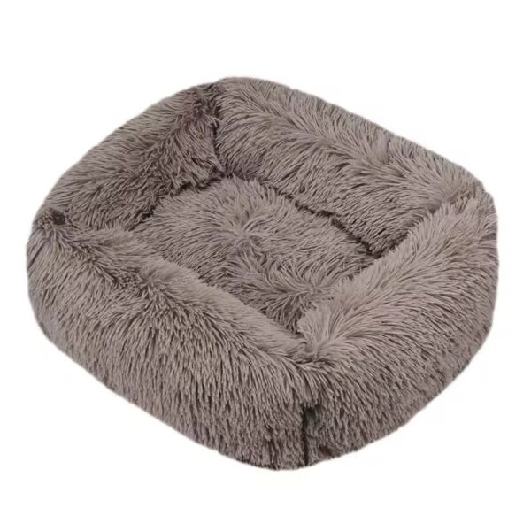 Firkantet Fluffy Pablo Hundeseng 95 x 75cm – Khaki