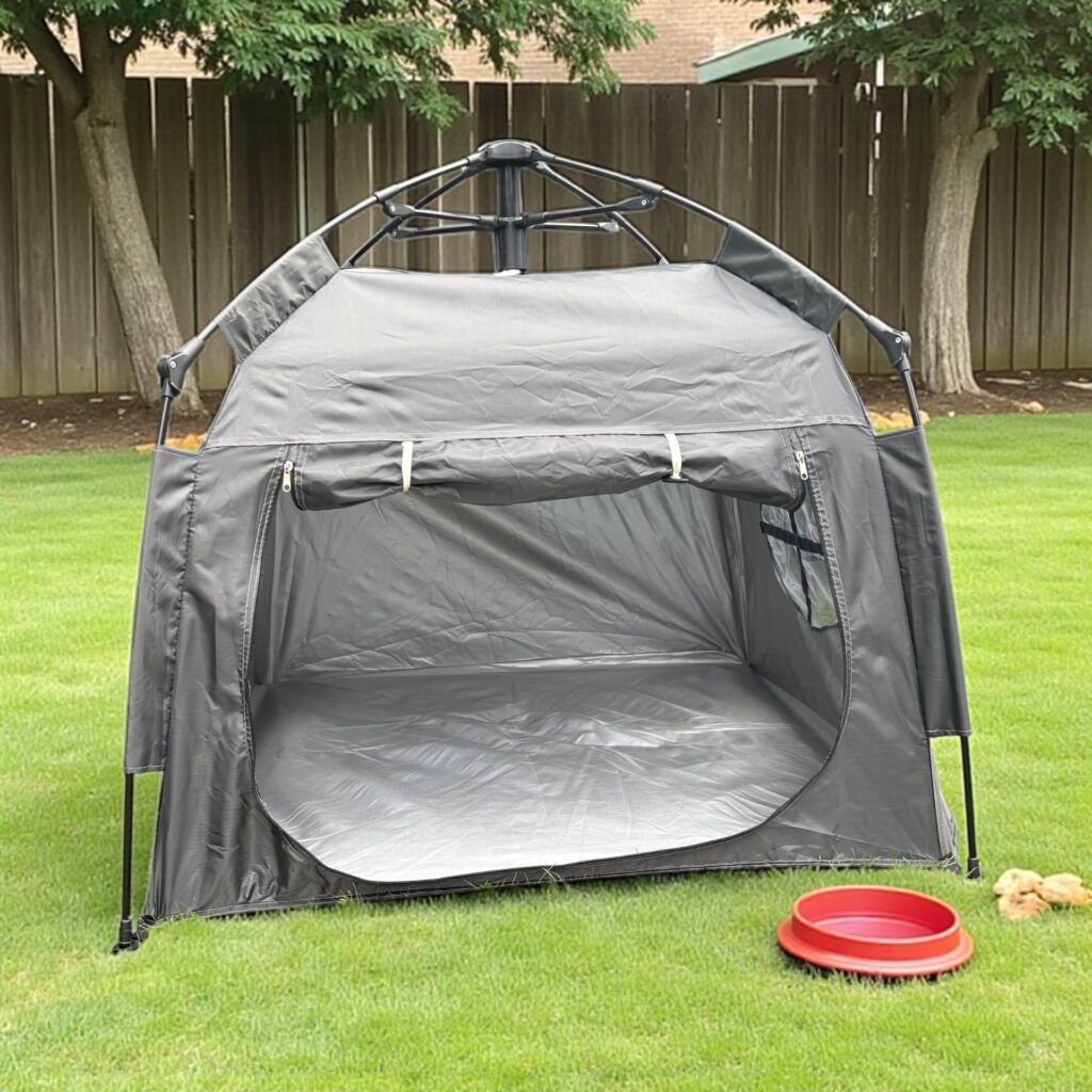 Bærbar Pop Up Hundetelt - Grå